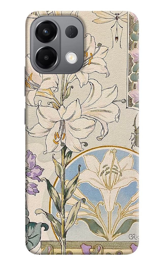 White Lily Oppo K13 5G Hard Case Back Cover by Casekaro