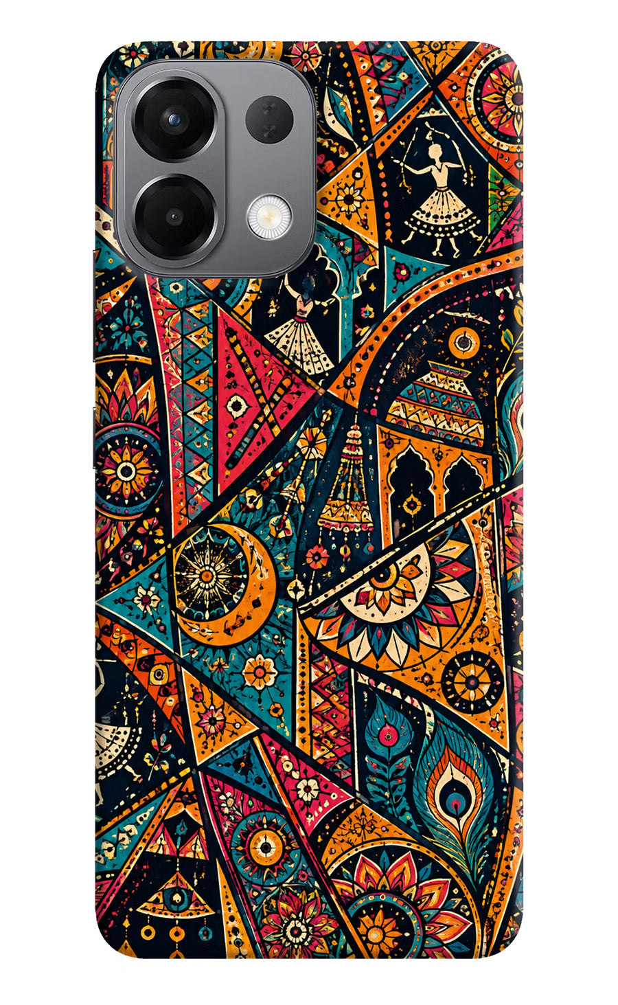 Folk Print Oppo K13 5G Back Cover, Hard case