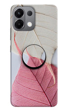 White Pink Leaf Oppo K13 5G Pop Case by Casekaro