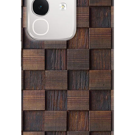 Wooden Cube Design iQOO Z10x 5G Hard Case Back Cover by Casekaro