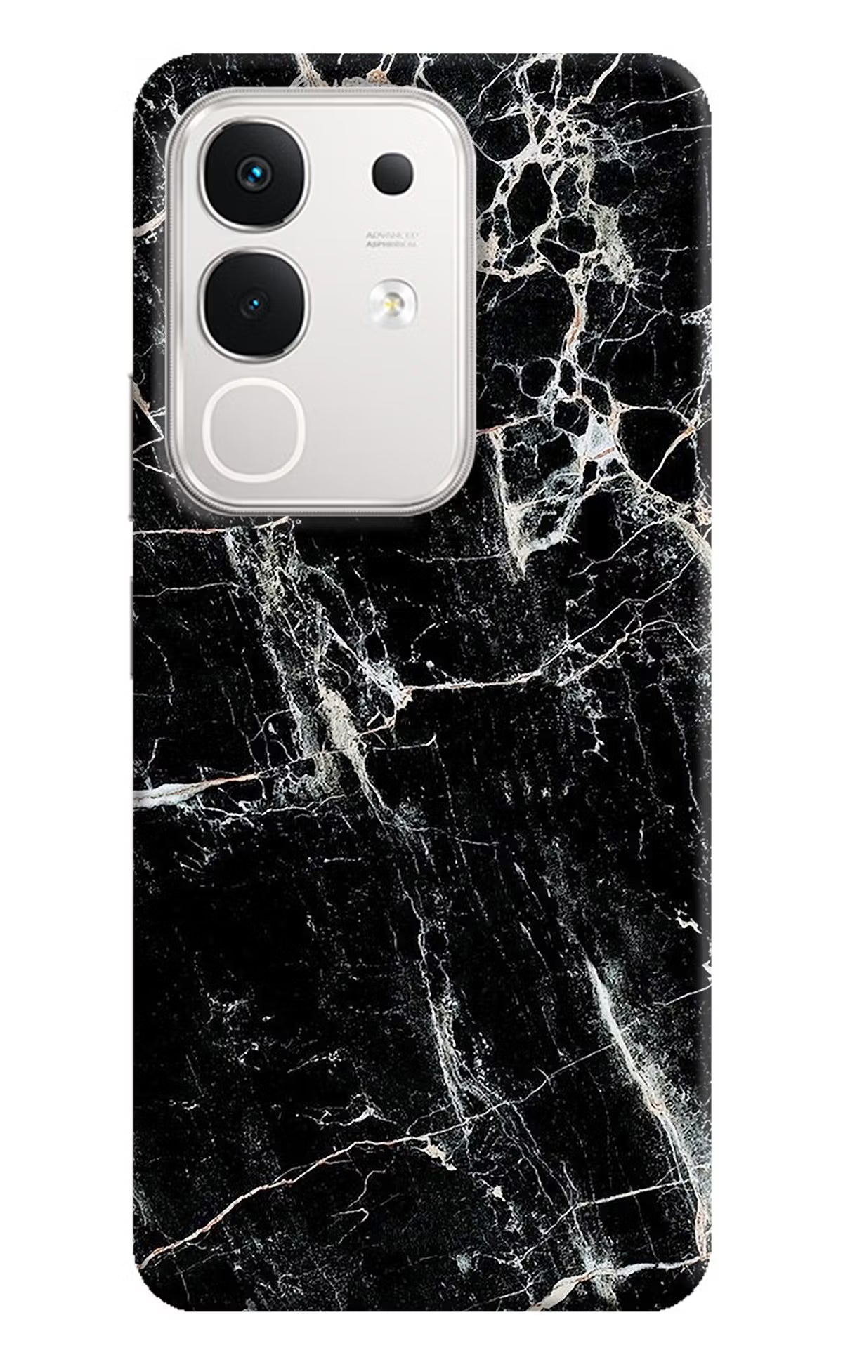 Black Marble Texture iQOO Z10x 5G Hard Case Back Cover by Casekaro