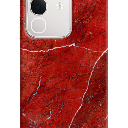 Red Marble Design iQOO Z10x 5G Hard Case Back Cover by Casekaro