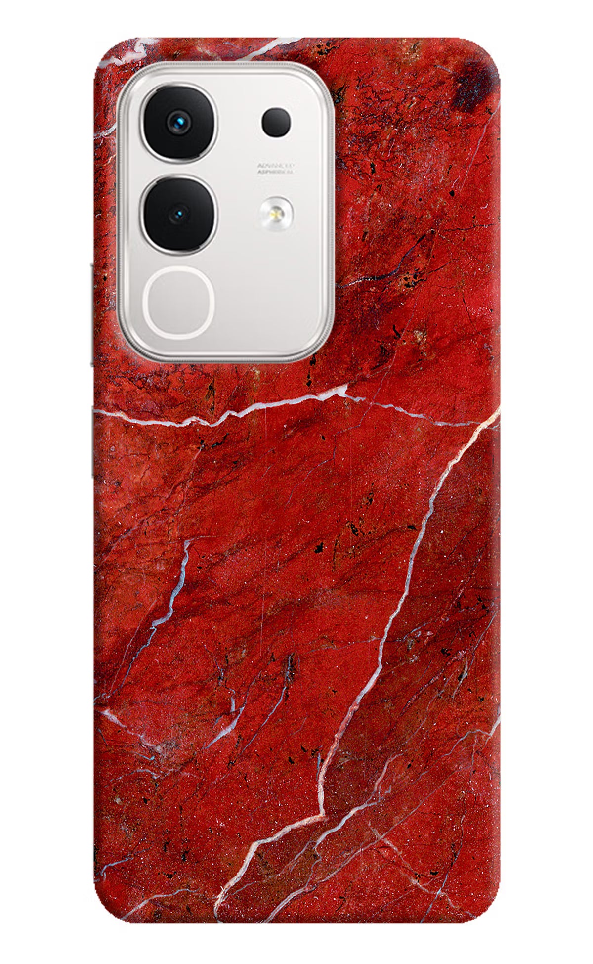 Red Marble Design iQOO Z10x 5G Hard Case Back Cover by Casekaro