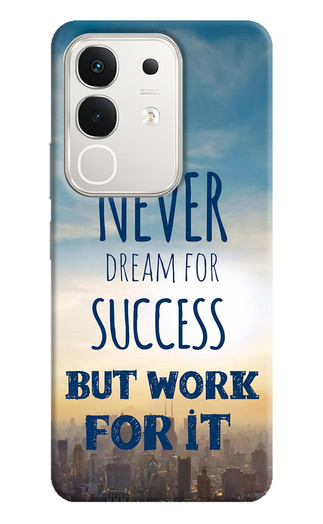 Never Dream For Success But Work For It iQOO Z10x 5G Hard Case Back Cover by Casekaro