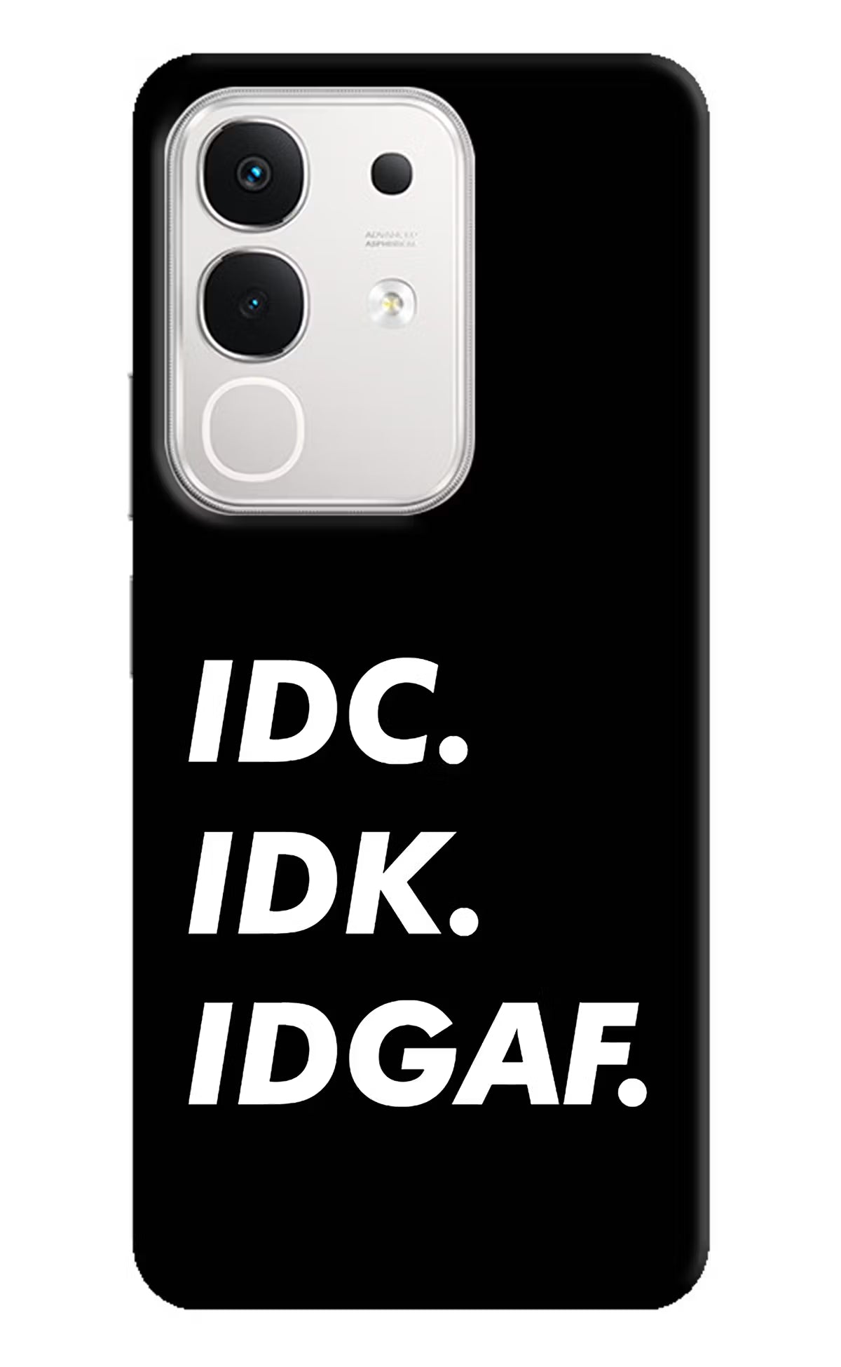 Idc Idk Idgaf iQOO Z10x 5G Hard Case Back Cover by Casekaro