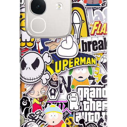 Sticker Bomb iQOO Z10x 5G Hard Case Back Cover by Casekaro