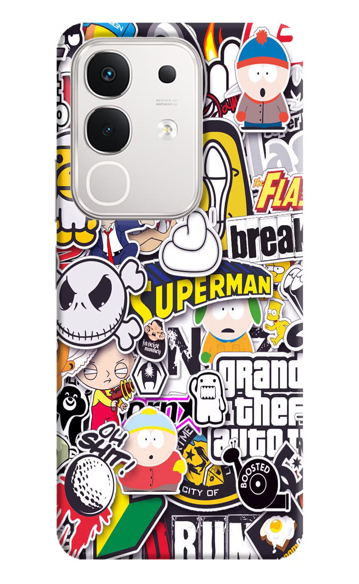 Sticker Bomb iQOO Z10x 5G Hard Case Back Cover by Casekaro