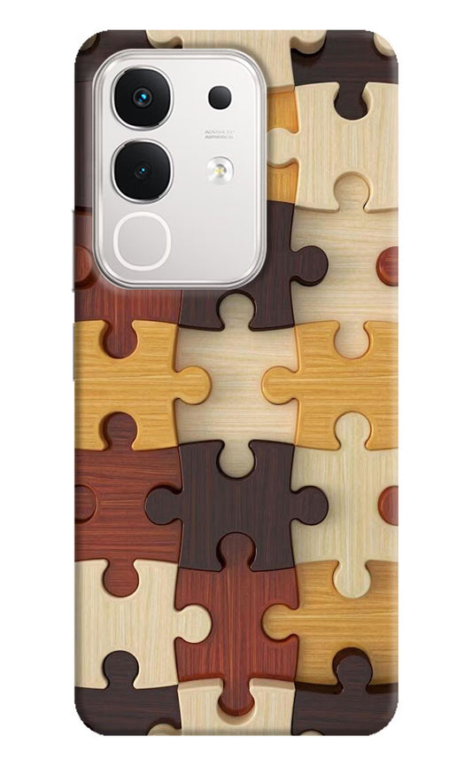 Wooden Puzzle iQOO Z10x 5G Hard Case Back Cover by Casekaro
