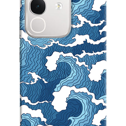 Blue Waves iQOO Z10x 5G Hard Case Back Cover by Casekaro