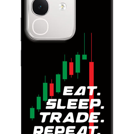 Eat Sleep Trade Repeat iQOO Z10x 5G Hard Case Back Cover by Casekaro