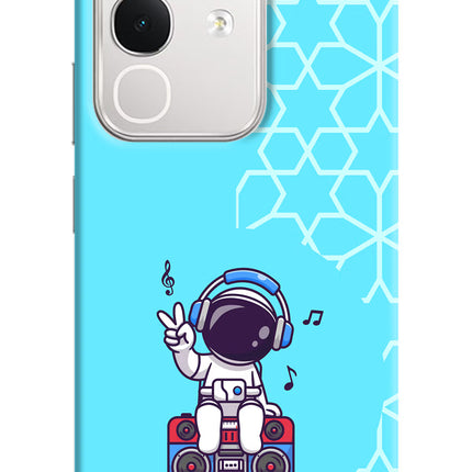 Cute Astronaut Chilling iQOO Z10x 5G Hard Case Back Cover by Casekaro