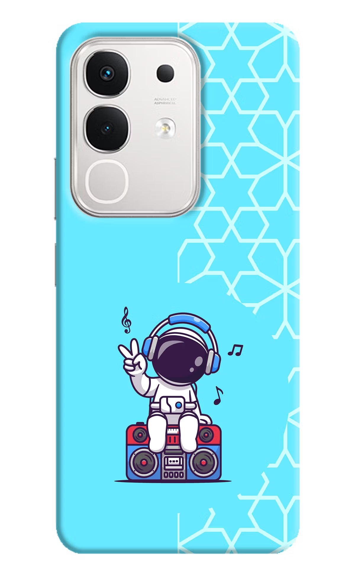 Cute Astronaut Chilling iQOO Z10x 5G Hard Case Back Cover by Casekaro