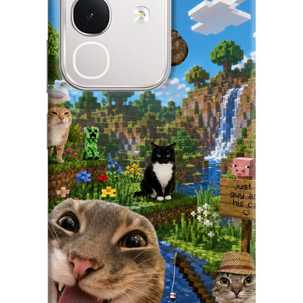Minecraft Cat Chaos iQOO Z10x 5G Hard Case Back Cover by Casekaro