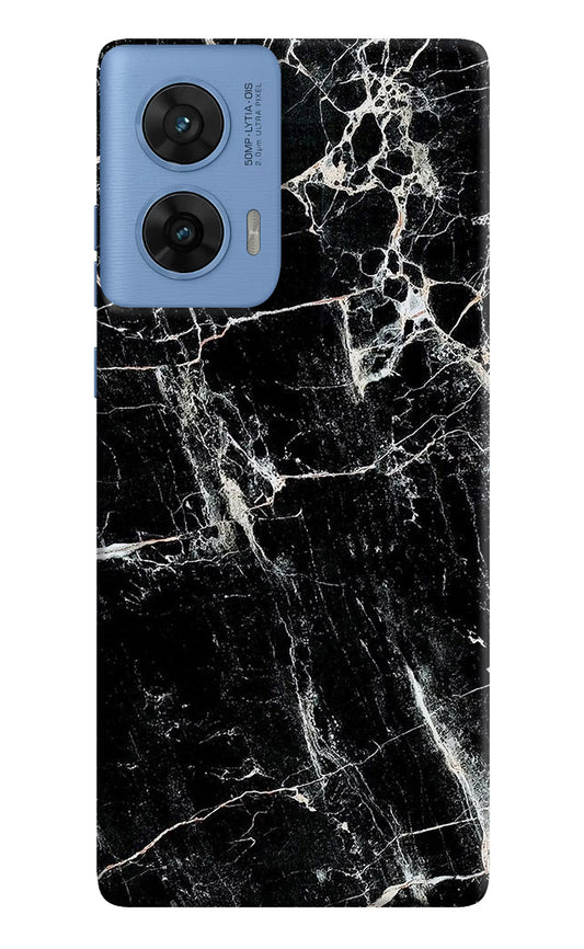 Black Marble Texture Moto G96 5G Hard Case Back Cover by Casekaro
