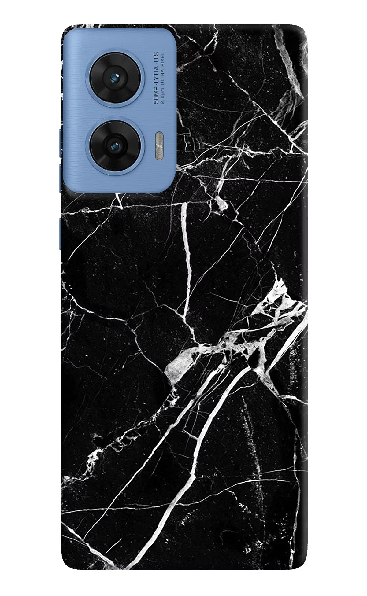 Black Marble Pattern Moto G96 5G Hard Case Back Cover by Casekaro