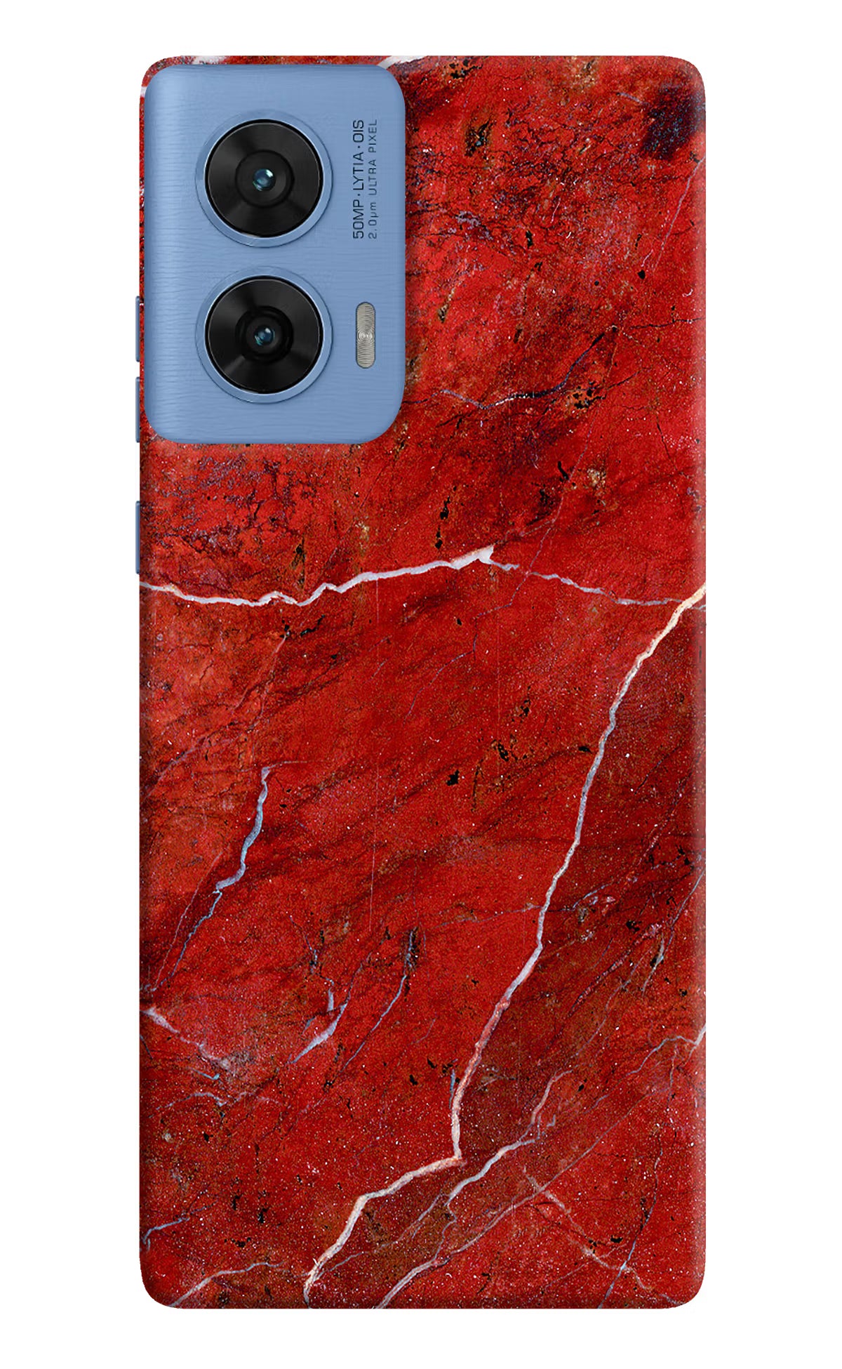 Red Marble Design Moto G96 5G Hard Case Back Cover by Casekaro