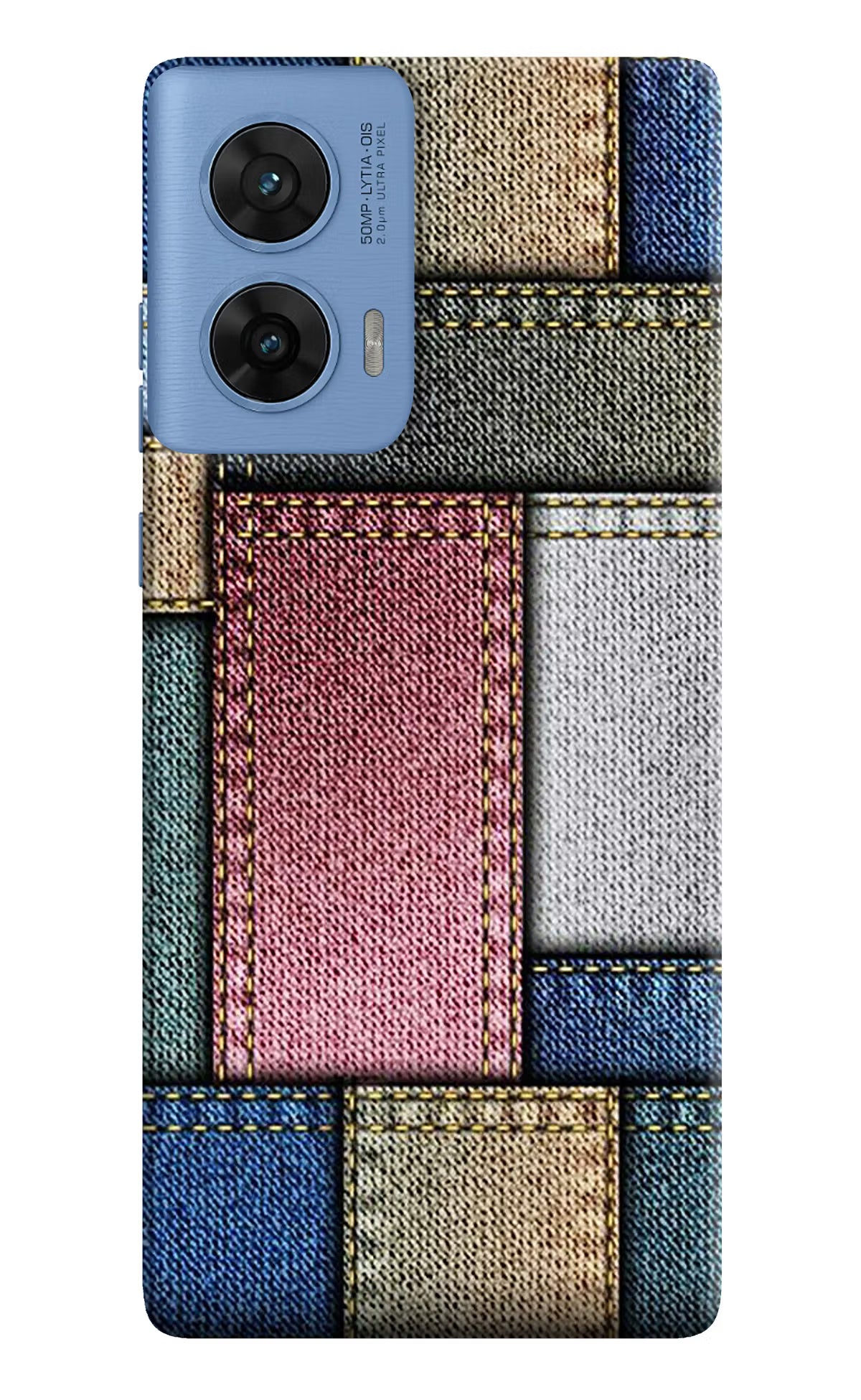 Multicolor Jeans Moto G96 5G Hard Case Back Cover by Casekaro