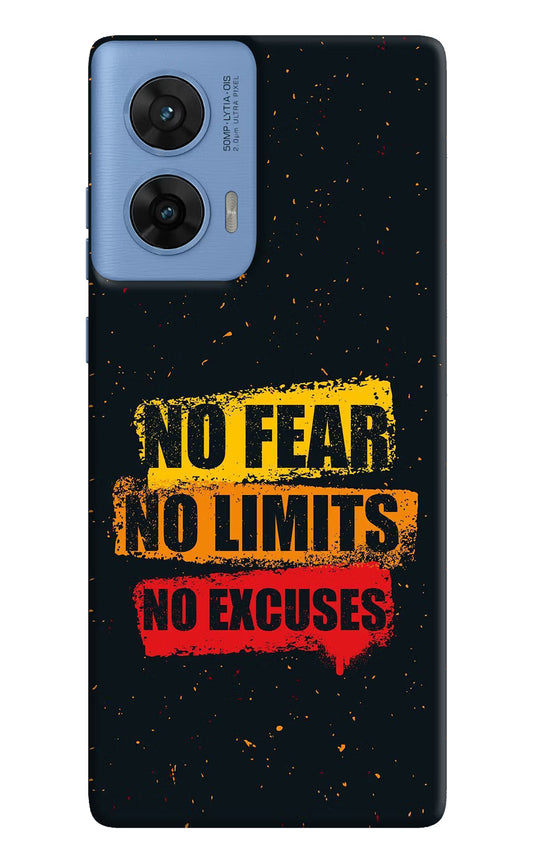No Fear No Limits No Excuse Moto G96 5G Hard Case Back Cover by Casekaro
