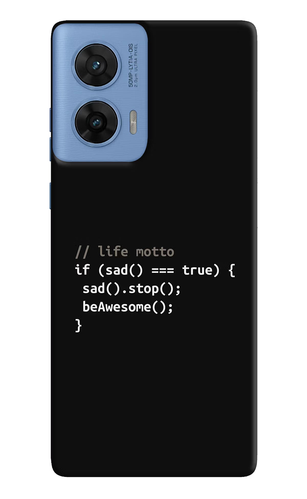 Life Motto Code Moto G96 5G Hard Case Back Cover by Casekaro