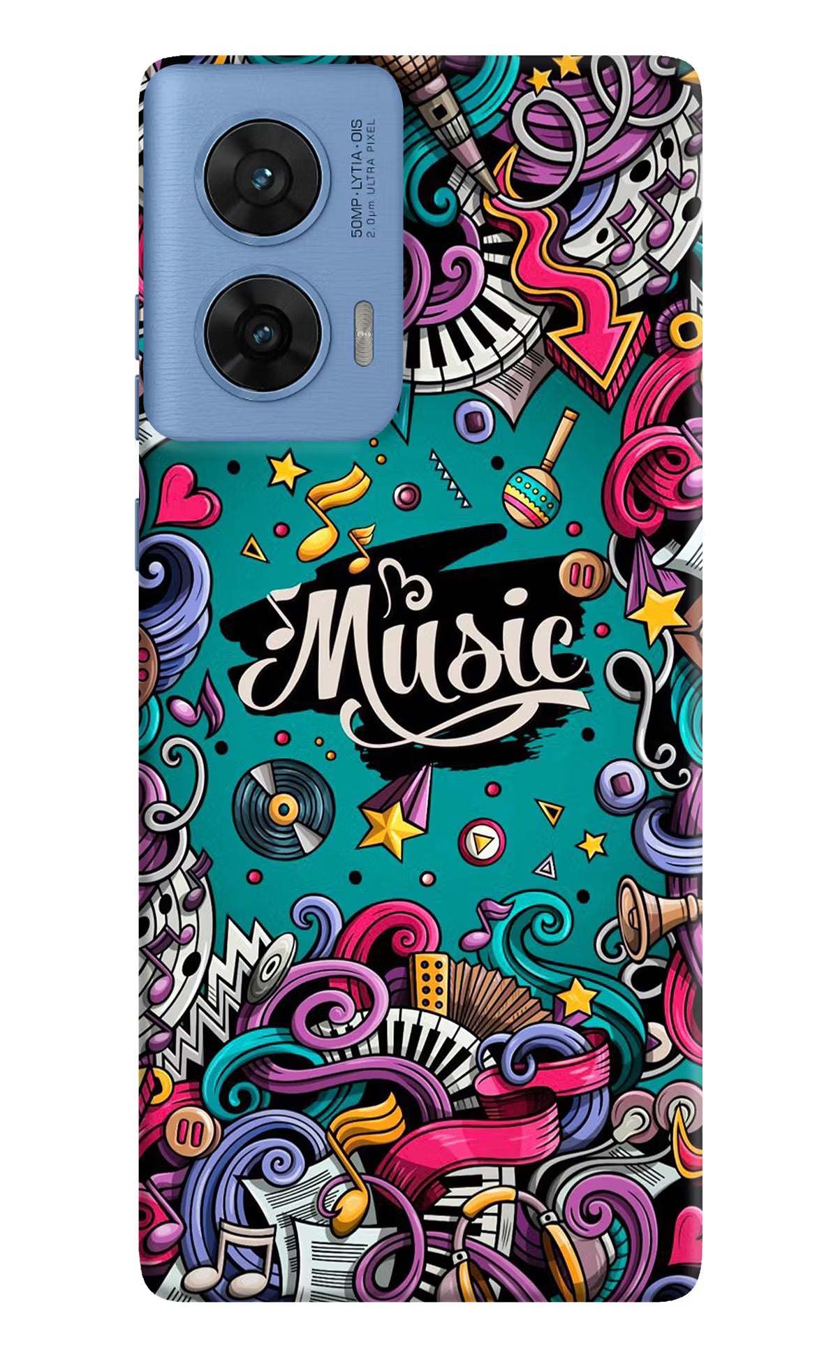 Music Graffiti Moto G96 5G Hard Case Back Cover by Casekaro