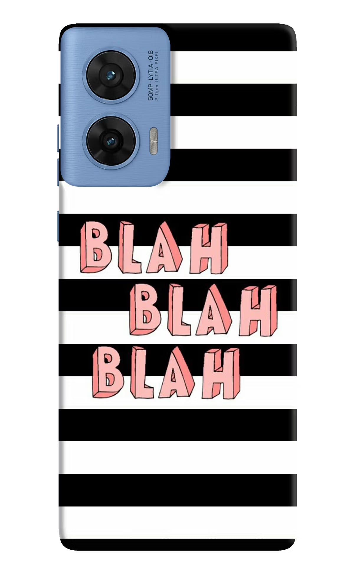 Blah Blah Blah Moto G96 5G Hard Case Back Cover by Casekaro