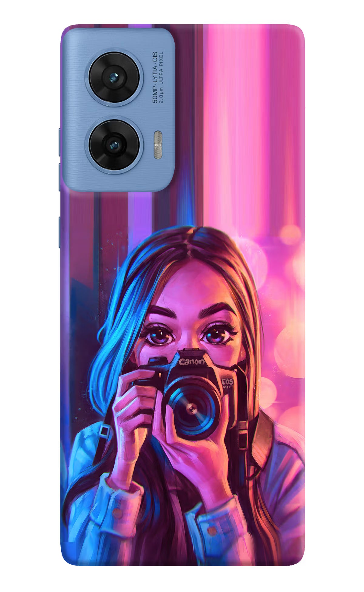 Girl Photographer Moto G96 5G Hard Case Back Cover by Casekaro