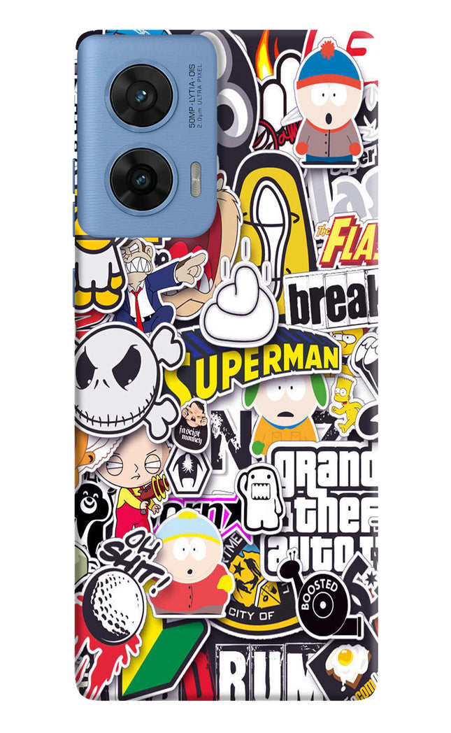 Sticker Bomb Moto G96 5G Hard Case Back Cover by Casekaro
