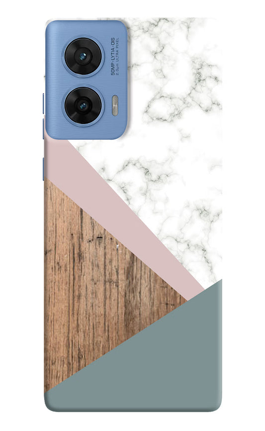 Marble wood Abstract Moto G96 5G Hard Case Back Cover by Casekaro