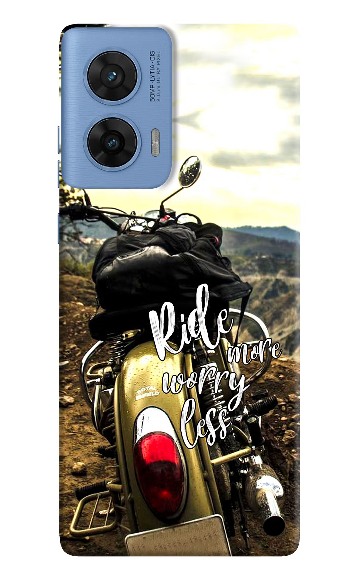 Ride More Worry Less Moto G96 5G Hard Case Back Cover by Casekaro