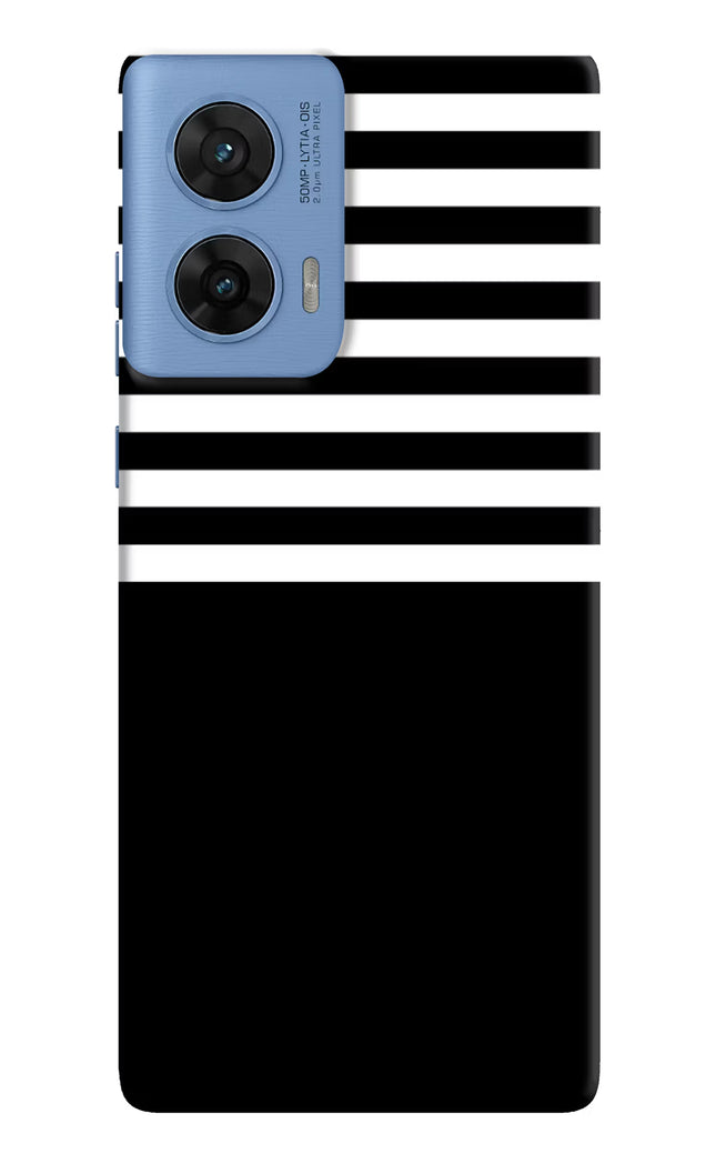 Black and White Print Moto G96 5G Hard Case Back Cover by Casekaro