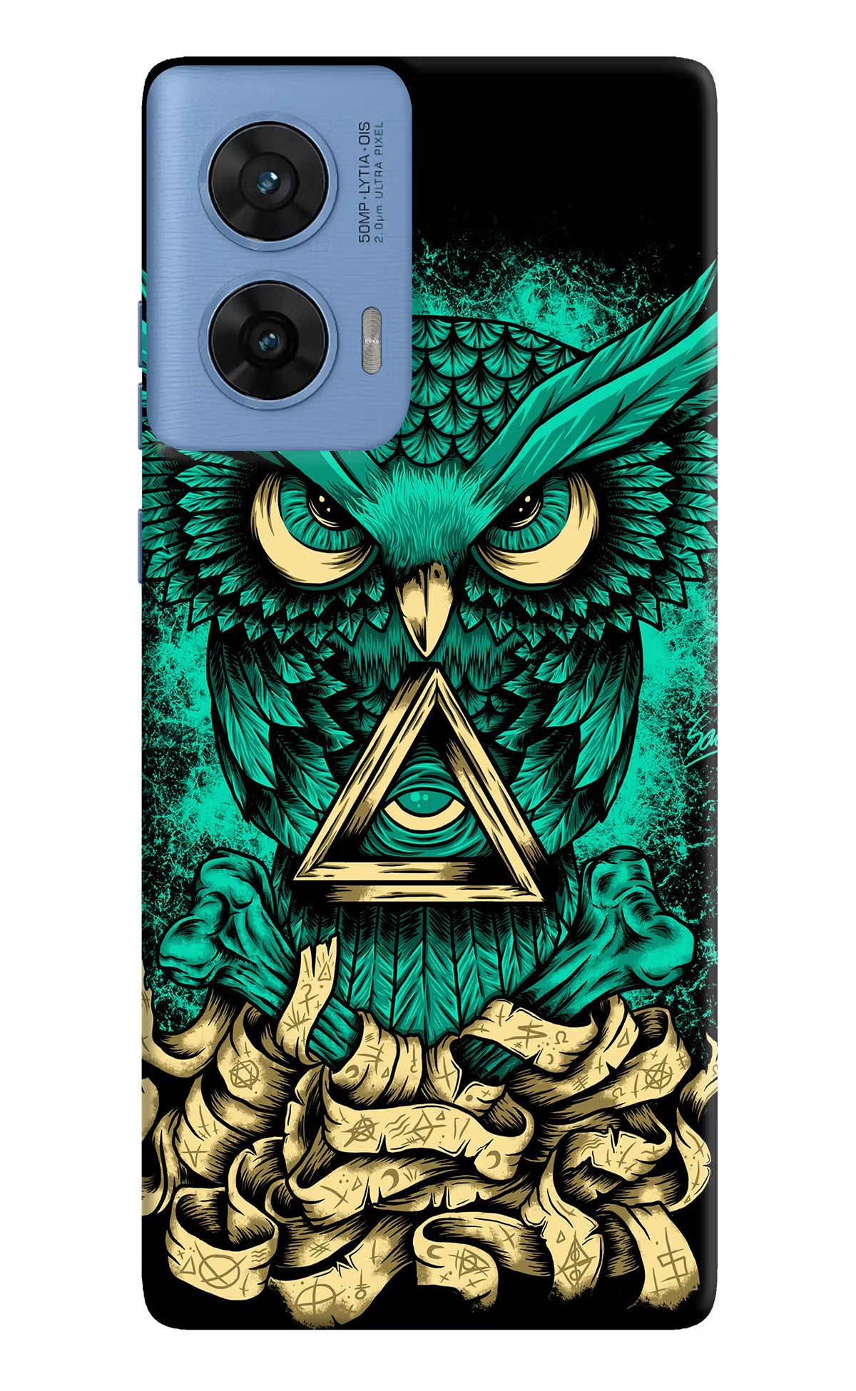 Green Owl Moto G96 5G Hard Case Back Cover by Casekaro
