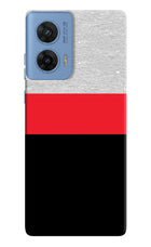 Tri Color Pattern Moto G96 5G Hard Case Back Cover by Casekaro