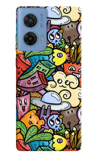 Veggie Doodle Moto G96 5G Hard Case Back Cover by Casekaro