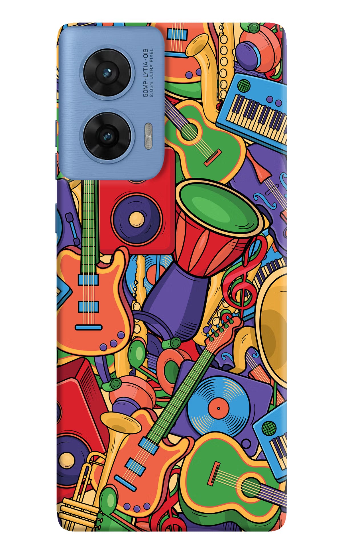 Music Instrument Doodle Moto G96 5G Hard Case Back Cover by Casekaro