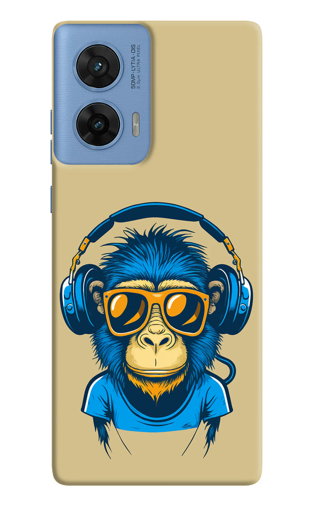 Monkey Headphone Moto G96 5G Hard Case Back Cover by Casekaro