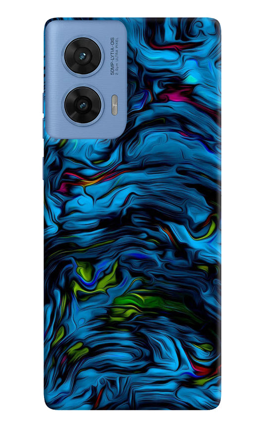 Dark Blue Abstract Moto G96 5G Hard Case Back Cover by Casekaro