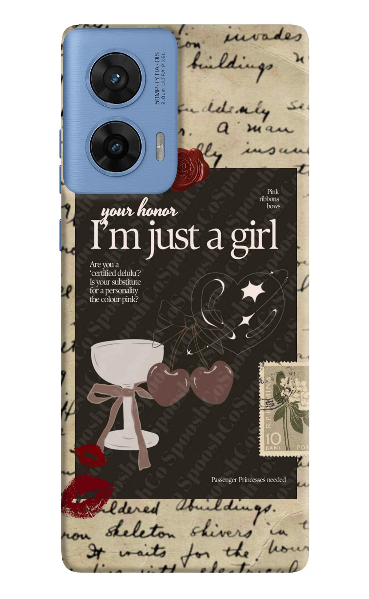 I am just a girl Moto G96 5G Hard Case Back Cover by Casekaro