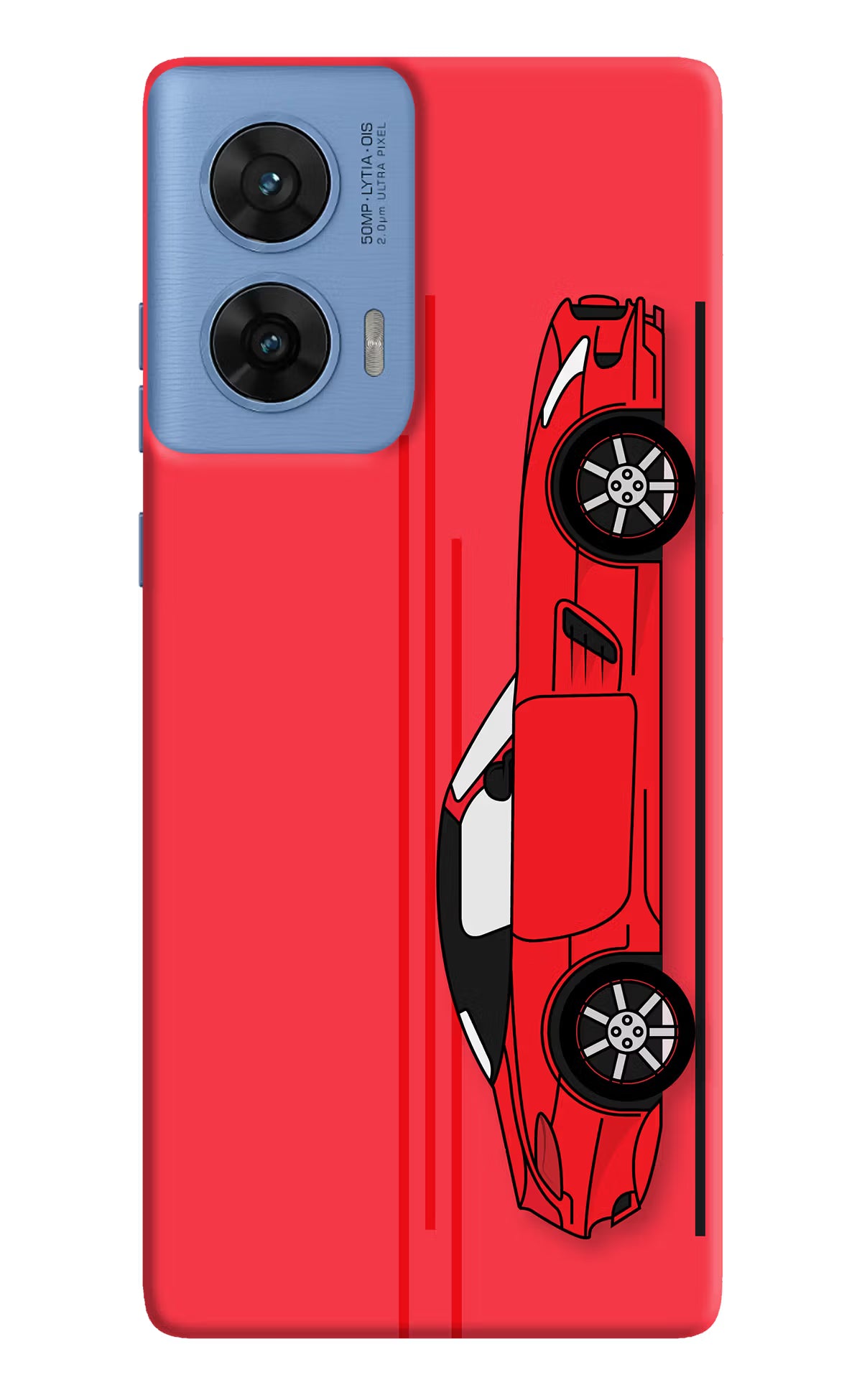 Red Velocity Moto G96 5G Hard Case Back Cover by Casekaro