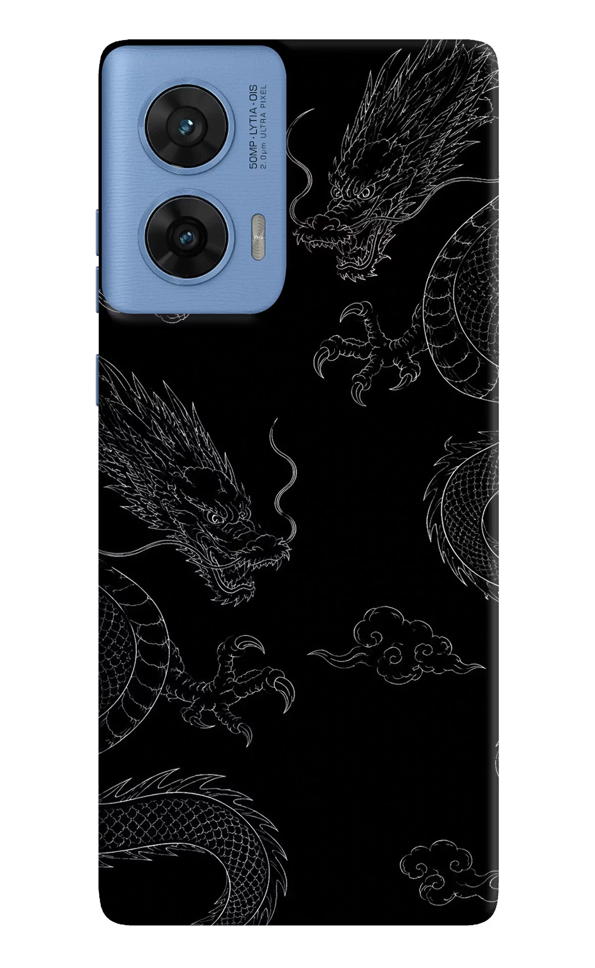 Twin Dragons Moto G96 5G Hard Case Back Cover by Casekaro