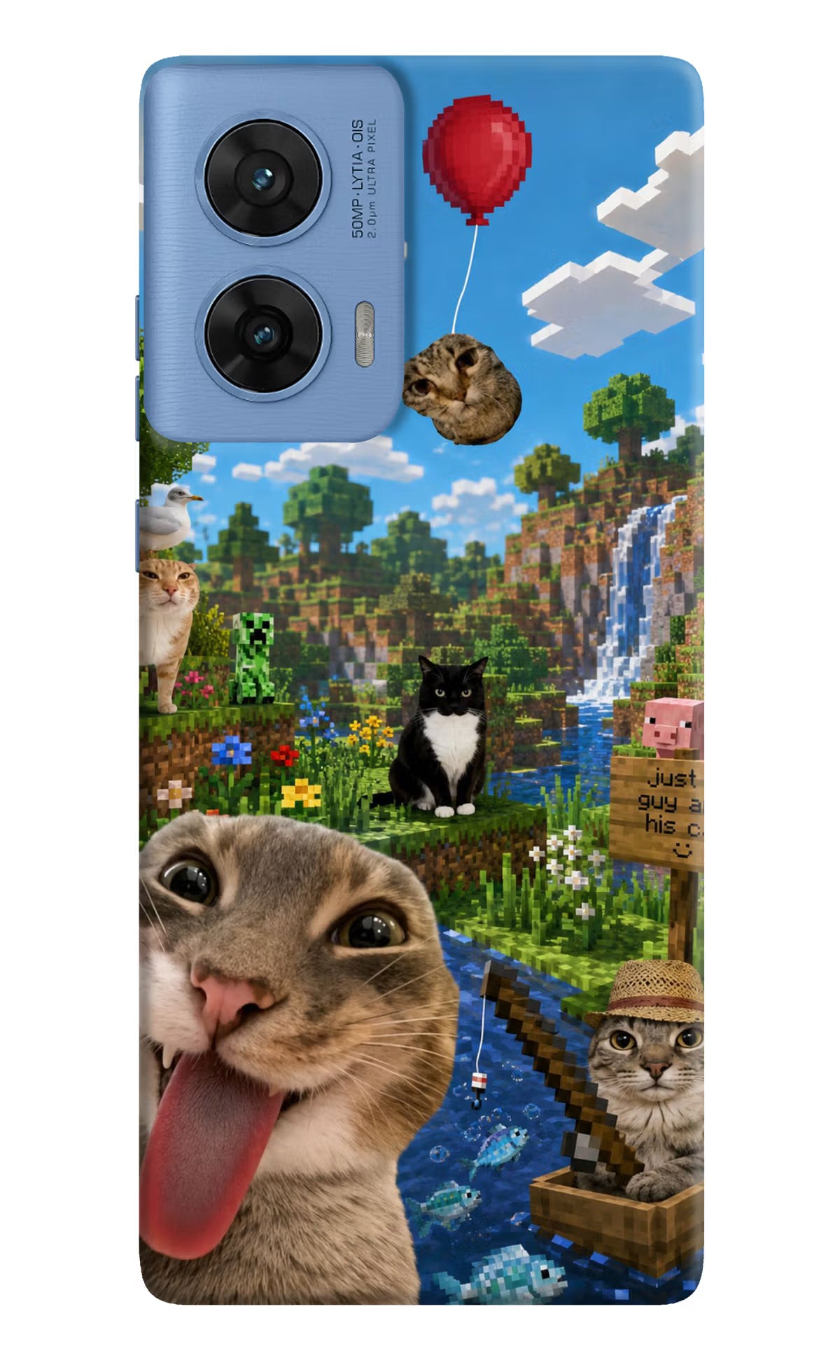Minecraft Cat Chaos Moto G96 5G Back Cover