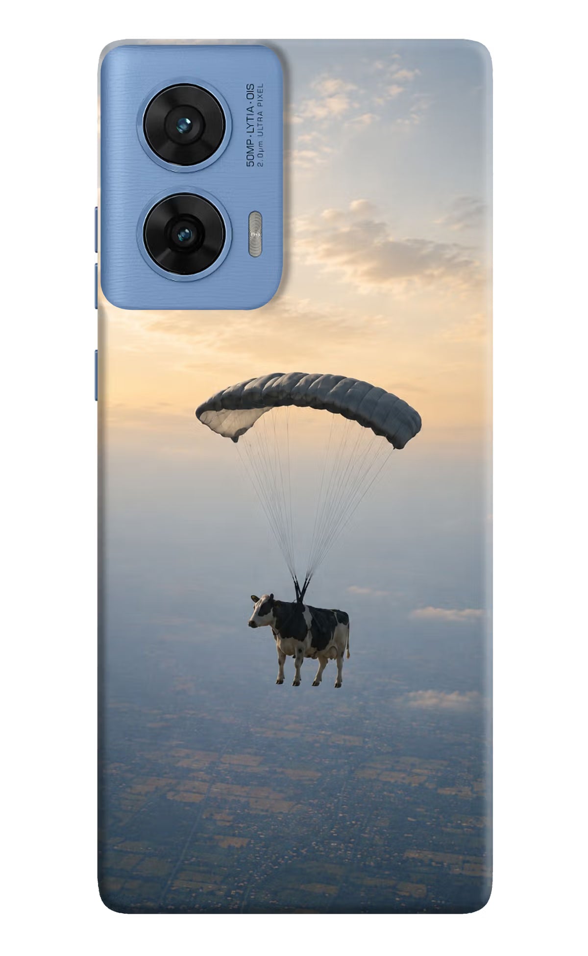 Skydiving Cow Moto G96 5G Back Cover
