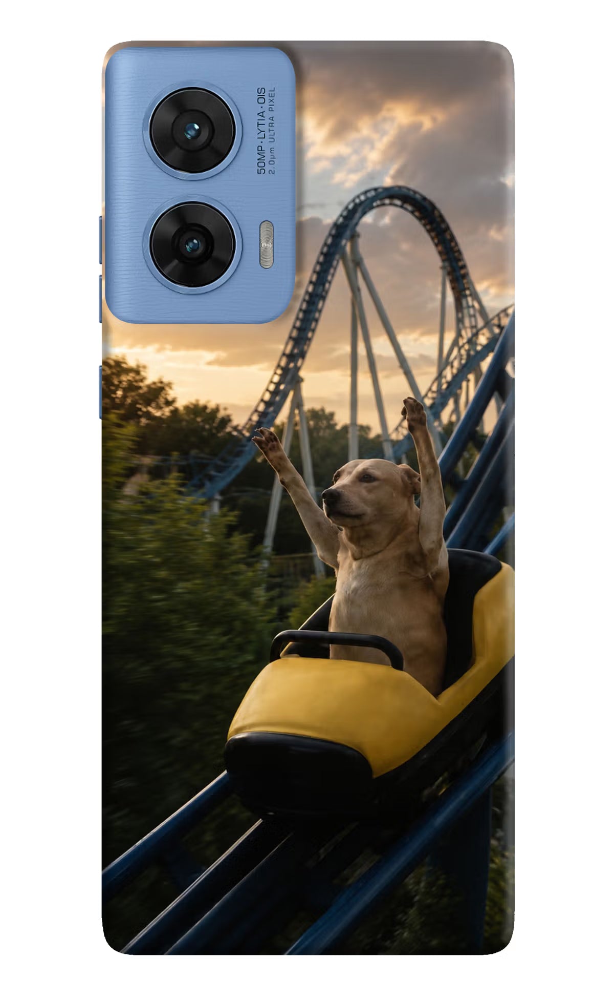 Rollercoaster Dog Moto G96 5G Back Cover