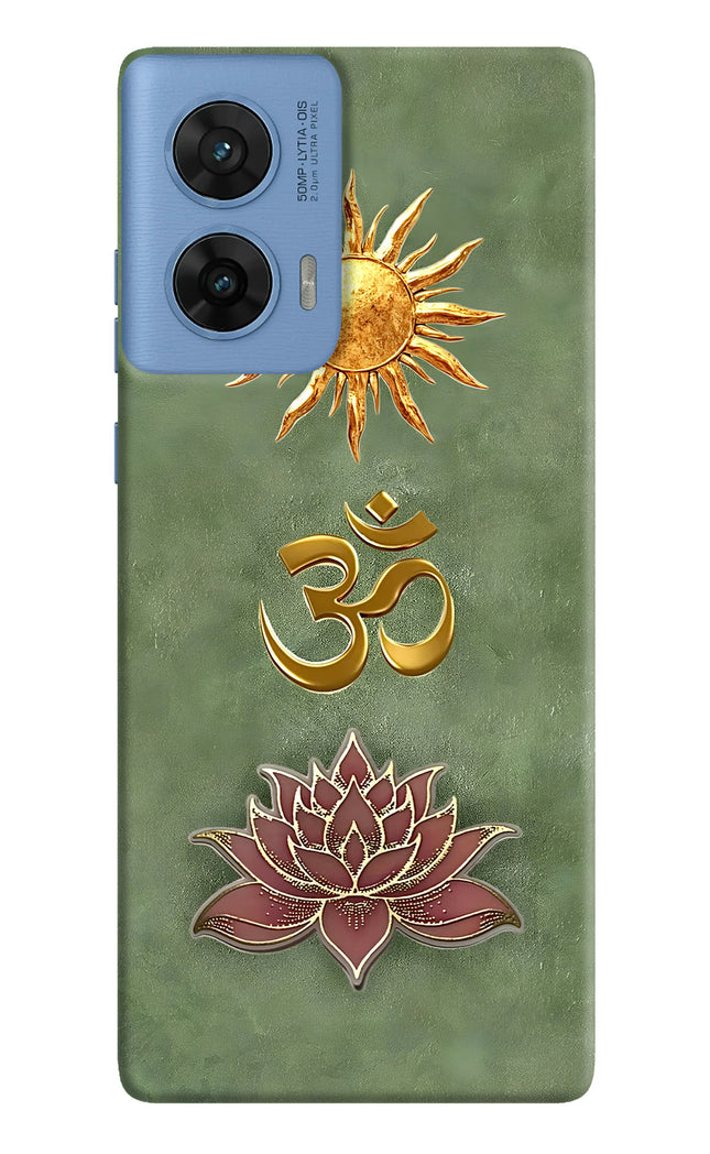 Om & Lotus Moto G96 5G Hard Case Back Cover by Casekaro