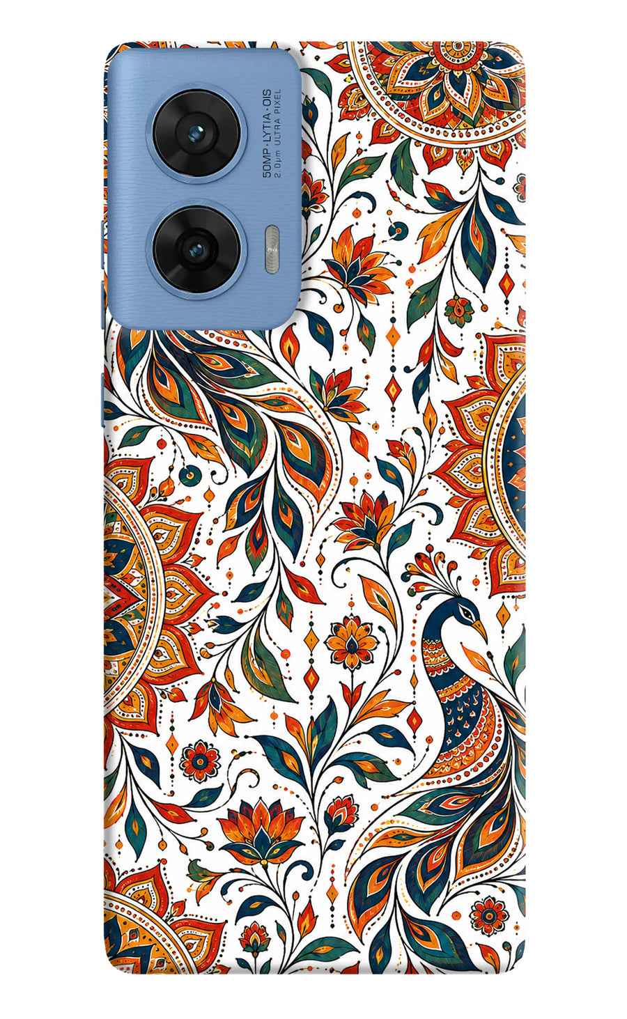 White Mayura Moto G96 5G Back Cover, Hard case