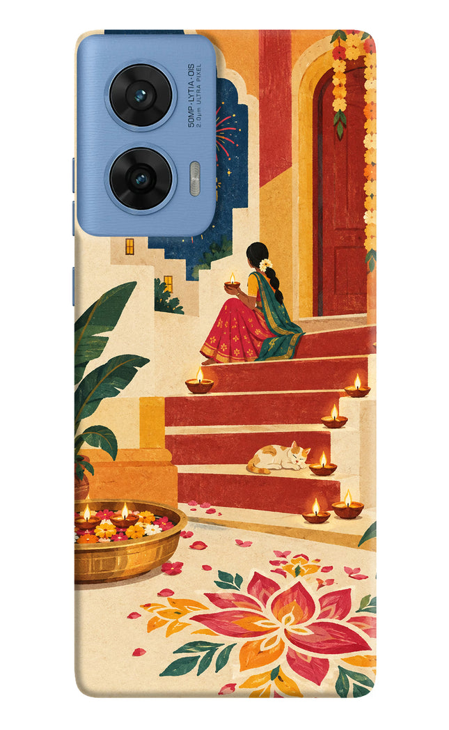 Diwali Rangoli Moto G96 5G Hard Case Back Cover by Casekaro