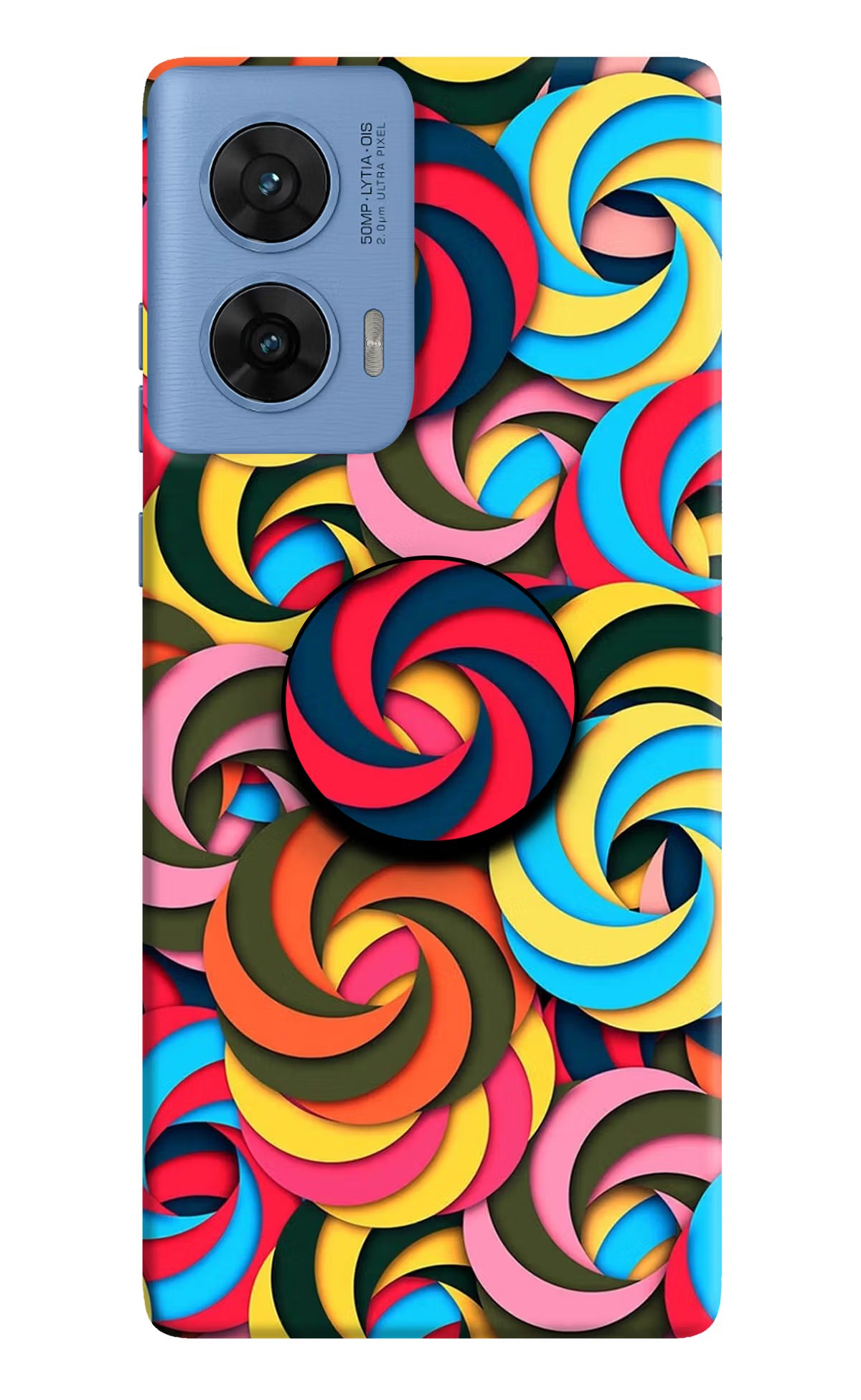 Spiral Pattern Moto G96 5G Pop Case by Casekaro