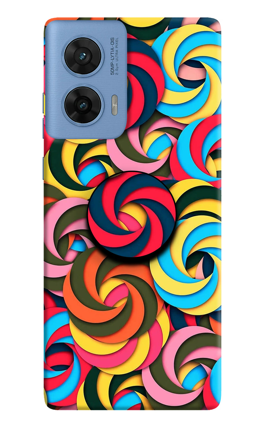 Spiral Pattern Moto G96 5G Pop Case, Hard case