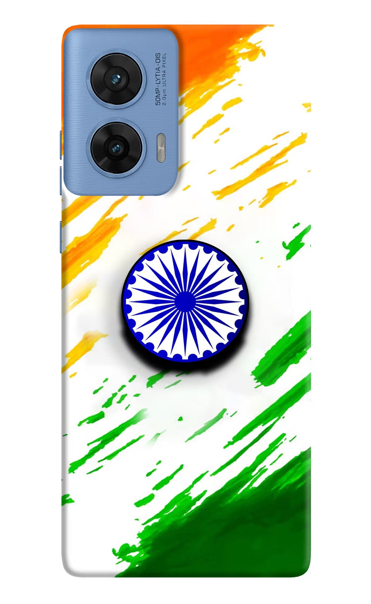 Indian Flag Ashoka Chakra Moto G96 5G Pop Case by Casekaro