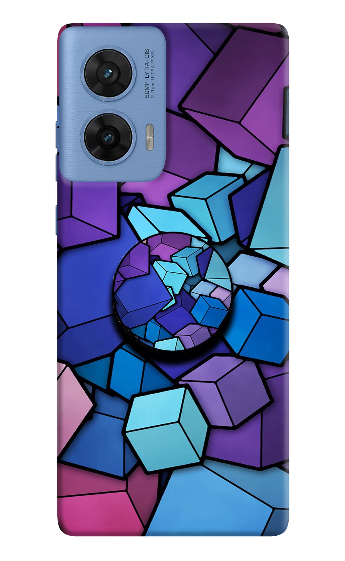 Cubic Abstract Moto G96 5G Pop Case by Casekaro