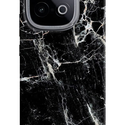 Black Marble Texture iQOO Neo 10 Hard Case Back Cover by Casekaro
